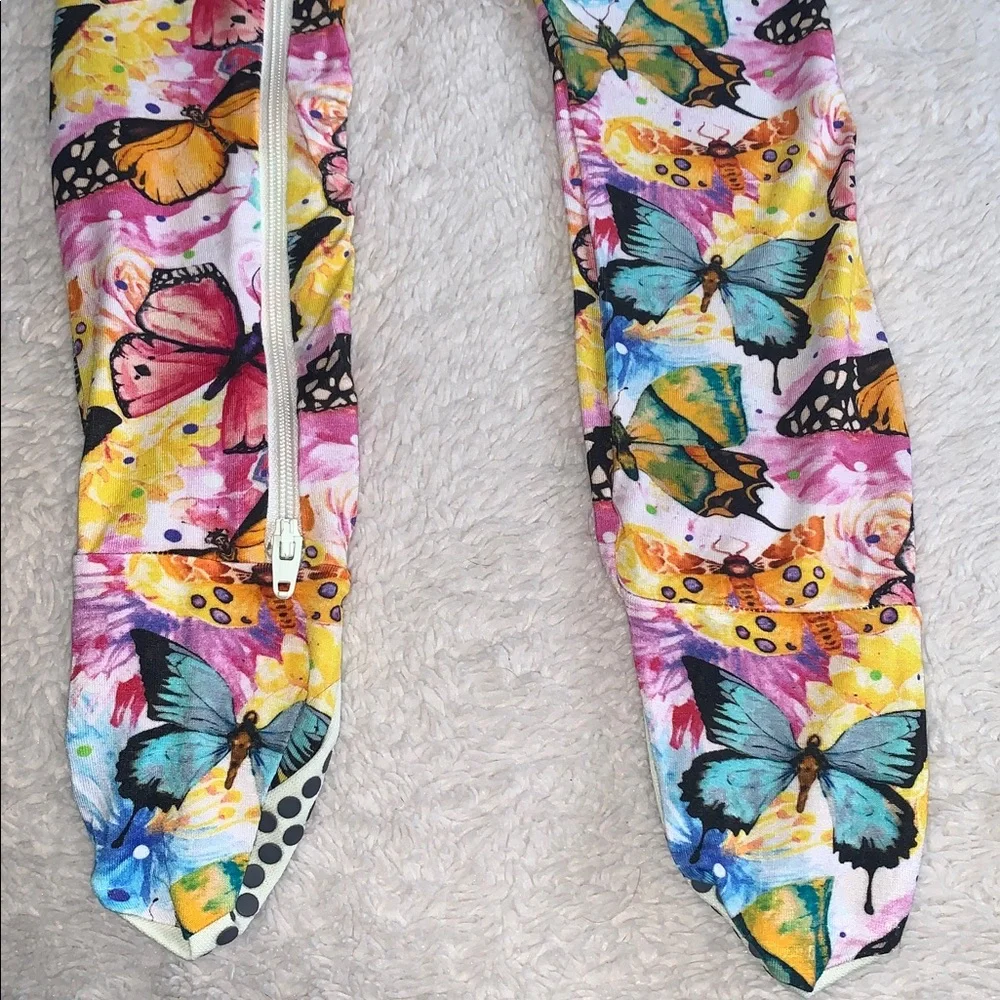NWT Bestaroo Butterfly Flutter Dreams Bamboo Footie 9-12M Colorful Butterflies 🦋